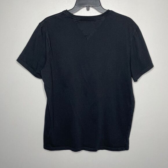 TOMMY HILFIGER Shirt Mens Medium M Black Graphic Logo Spellout Short Sleeve - Picture 3 of 8
